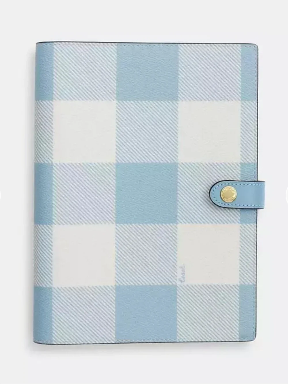 Coach Notebook with Gingham Print